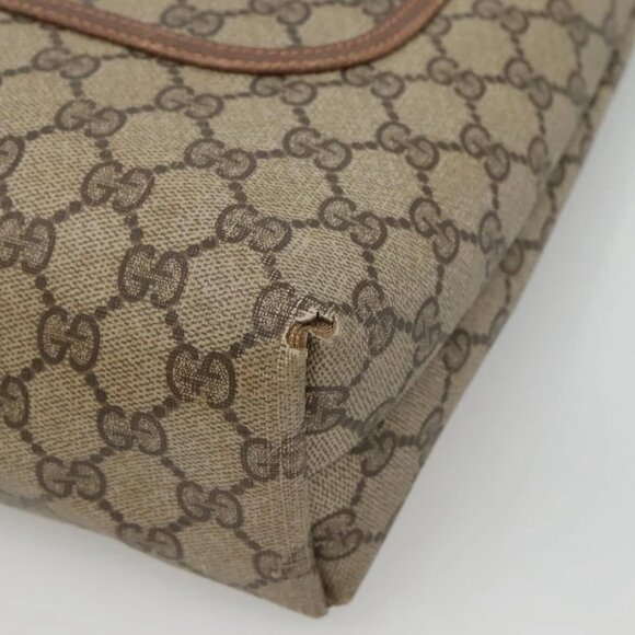 GUCCI GG Supreme Web Sherry Line Bag PVC Beige Green Red - Picture 9 of 15